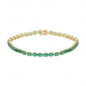 Золотой браслет SOKOLOV с гидротермальным изумрудом 750591 фото