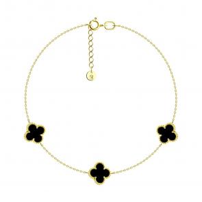 Браслет из лимонного золота SOKOLOV с ониксом 750614-2 фото