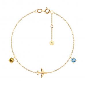 Золотой браслет SOKOLOV с топазом и цитрином 750674 фото