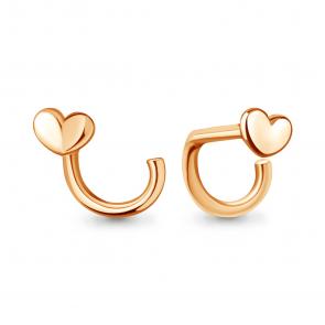 Золотой пирсинг в нос AQUAMARINE 75555 фото