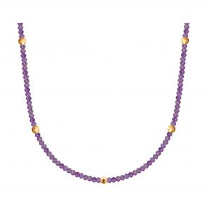 Золотое колье SOKOLOV с аметистом 770360 фото