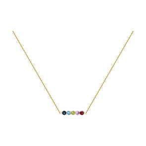 : Колье из желтого золота с полудрагоценными вставками 770477-2 фото