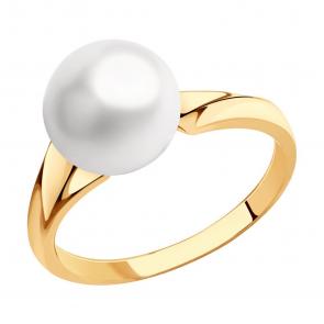 Золотое кольцо SOKOLOV с жемчугом 791182 фото