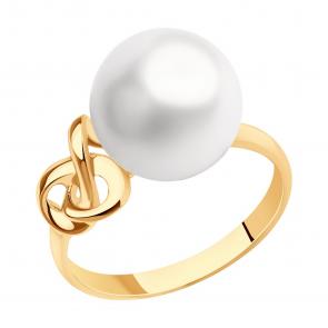 Золотое кольцо SOKOLOV с жемчугом 791186 фото