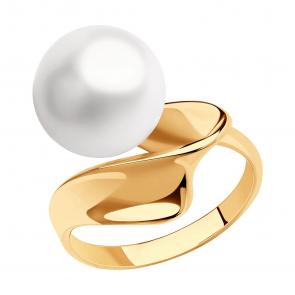 Золотое кольцо SOKOLOV с жемчугом 791187 фото