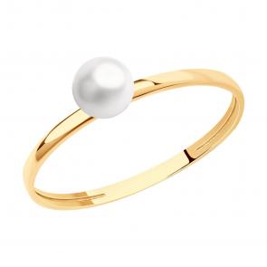 Золотое кольцо SOKOLOV с жемчугом 791201 фото