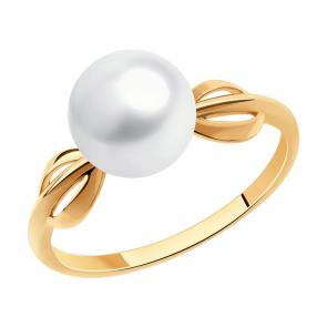 Золотое кольцо SOKOLOV с жемчугом 791209 фото