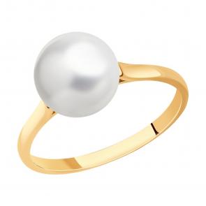 Золотое кольцо SOKOLOV с жемчугом 791217 фото