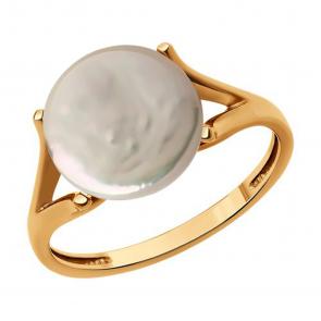 Золотое кольцо SOKOLOV с жемчугом 791263 фото