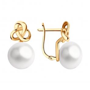 Золотые серьги SOKOLOV с жемчугом 792279 фото