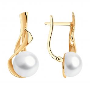 Золотые серьги SOKOLOV с жемчугом 792283 фото