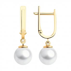 Золотые серьги SOKOLOV с жемчугом 792292 фото