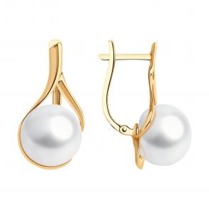 Золотые серьги SOKOLOV с жемчугом 792294 фото