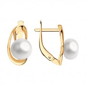 Золотые серьги SOKOLOV с жемчугом 792332 фото