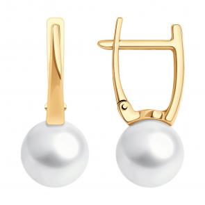 Золотые серьги SOKOLOV с жемчугом 792342 фото