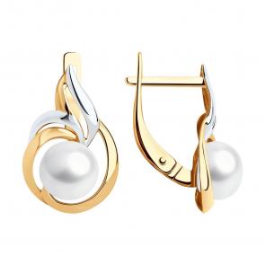 Золотые серьги SOKOLOV с жемчугом 792403 фото