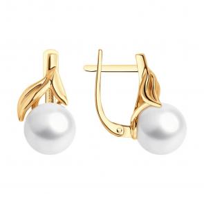 Золотые серьги SOKOLOV с жемчугом 792418 фото