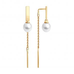 Золотые серьги SOKOLOV с жемчугом 792419 фото