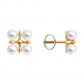 Золотые серьги SOKOLOV с жемчугом 792434 фото