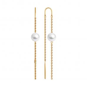 Золотые серьги SOKOLOV с жемчугом 792467 фото