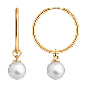 Золотые серьги-трансформеры SOKOLOV с жемчугом 792485 фото