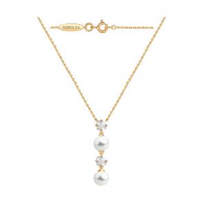 Золотое колье SOKOLOV с жемчугом и Swarovski 797025 фото