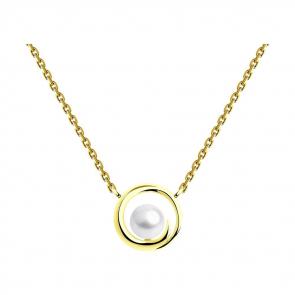 Колье из лимонного золота SOKOLOV с жемчугом 797041-2 фото