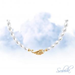 Золотое колье Крылья SOKOLOV с жемчугом 797064 фото