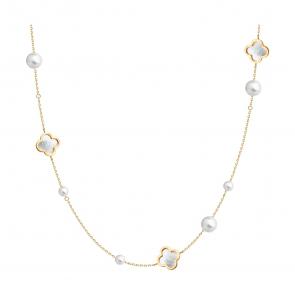 : Колье из золота с жемчугом и перламутром 797111 фото