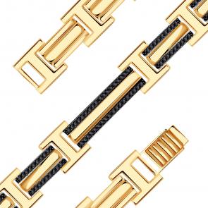 Золотой браслет Александра с фианитом 80033ск-ч фото