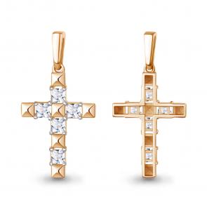 Золотая подвеска AQUAMARINE с бриллиантом выращенным 820004 фото