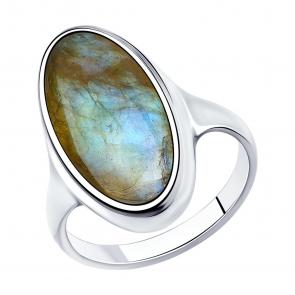 Серебряное кольцо SOKOLOV с лабрадоритом 83010072 фото