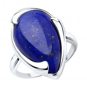 Серебряное кольцо SOKOLOV с ляписом 83010129 фото