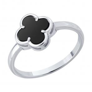 Серебряное кольцо SOKOLOV с ониксом 83010266 фото