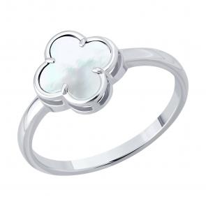 Серебряное кольцо SOKOLOV с перламутром 83010267 фото