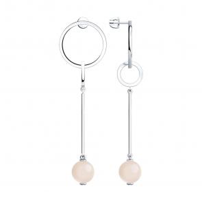 Серебряные серьги SOKOLOV с агатом 83020078 фото