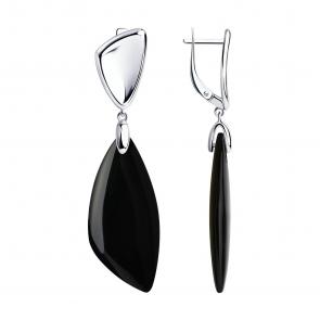 Серебряные серьги SOKOLOV с агатом 83020152 фото