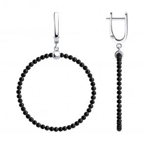 Серебряные серьги SOKOLOV с шпинелью 83020227 фото