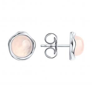 Серебряные серьги SOKOLOV с кварцем 83020259-91 фото