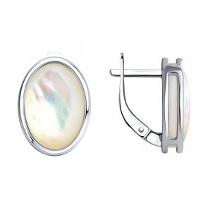 Серебряные серьги SOKOLOV с перламутром 83020276 фото