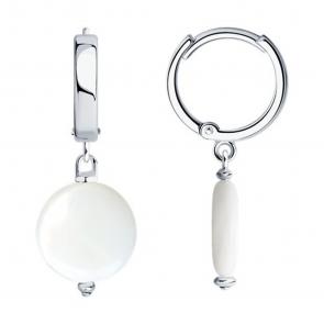 Серебряные серьги SOKOLOV с перламутром 83020280 фото