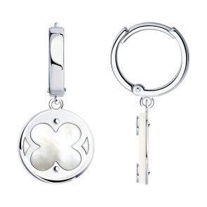 Серебряные серьги SOKOLOV с перламутром 83020288 фото