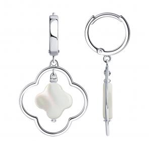 Серебряные серьги SOKOLOV с перламутром 83020295 фото