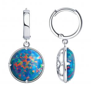 Серебряные серьги SOKOLOV с опалом 83020313 фото