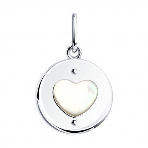 Серебряная подвеска SOKOLOV с перламутром 83030106 фото