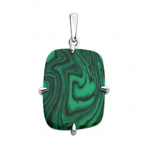 Серебряная подвеска SOKOLOV с малахитом 83030333 фото
