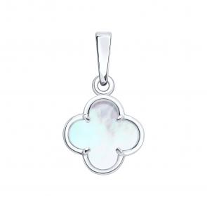 Серебряная подвеска SOKOLOV с перламутром 83030351 фото