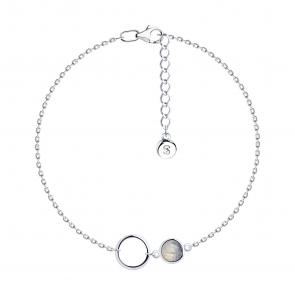 Серебряный браслет SOKOLOV с лунным камнем 83050028 фото