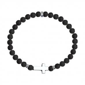 Серебряный браслет SOKOLOV с вулканической лавой 83050031 фото