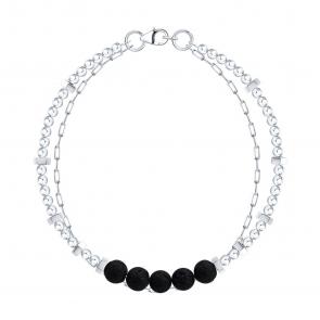 Серебряный браслет SOKOLOV с вулканической лавой 83050064 фото